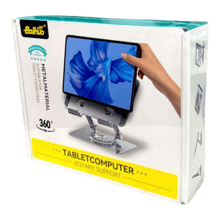 Soporte Metálico de Mesa 360° para Tablet, iPad y Laptop – MY-7323