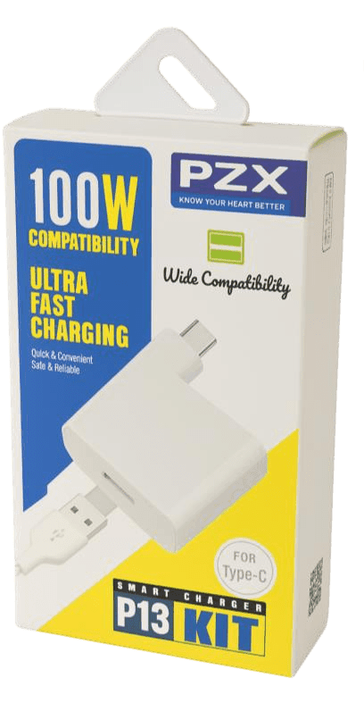 Cargador USB con cable USB-C P13 para celular